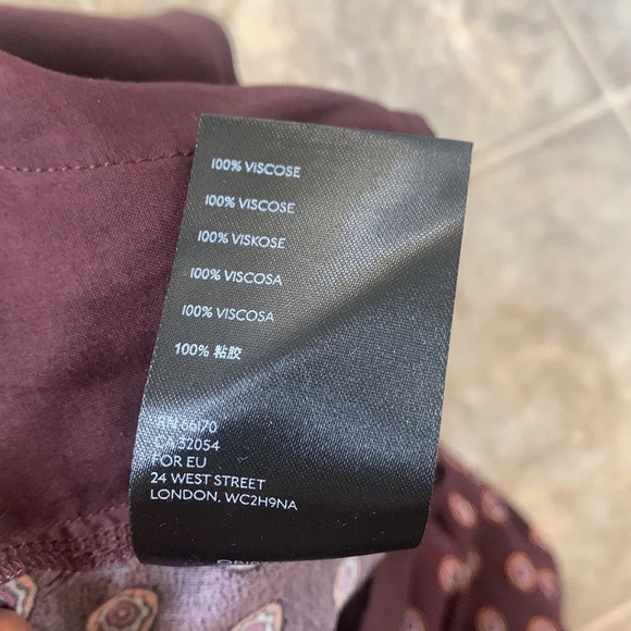 Anthropologie Marsden Wide leg Boho multi color geo print viscose pants size 0 - Picture 14 of 14